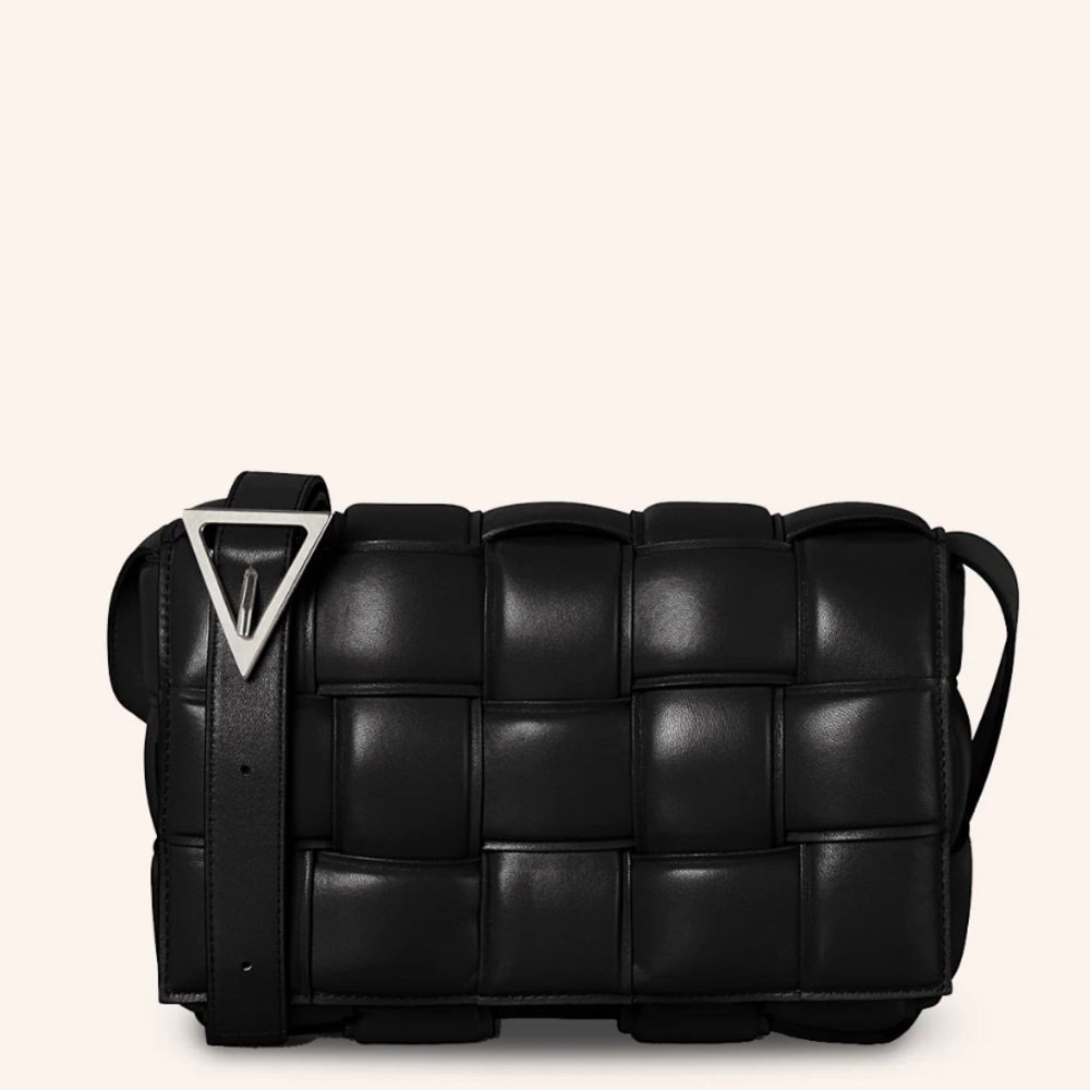 Bottega Veneta Black Padded Cassette Crossbody Bag